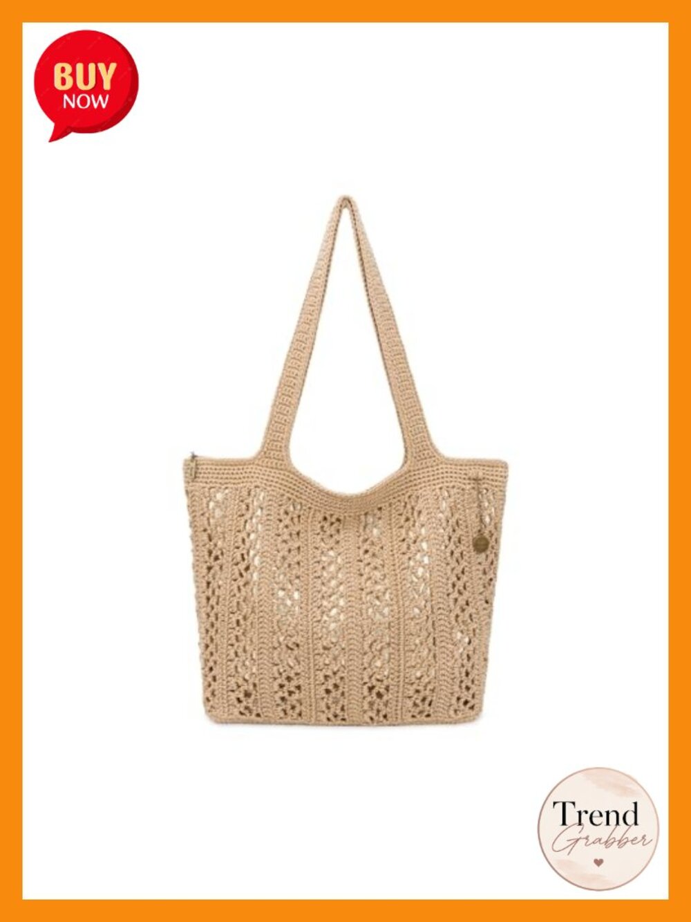 Hand Crochet Tote Bag Recycled Vegan Large Carryall Shoulder Bag Travel
